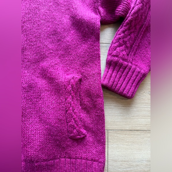 I.B Difussion medium oversized wool blend cardigan thick - Picture 3 of 8